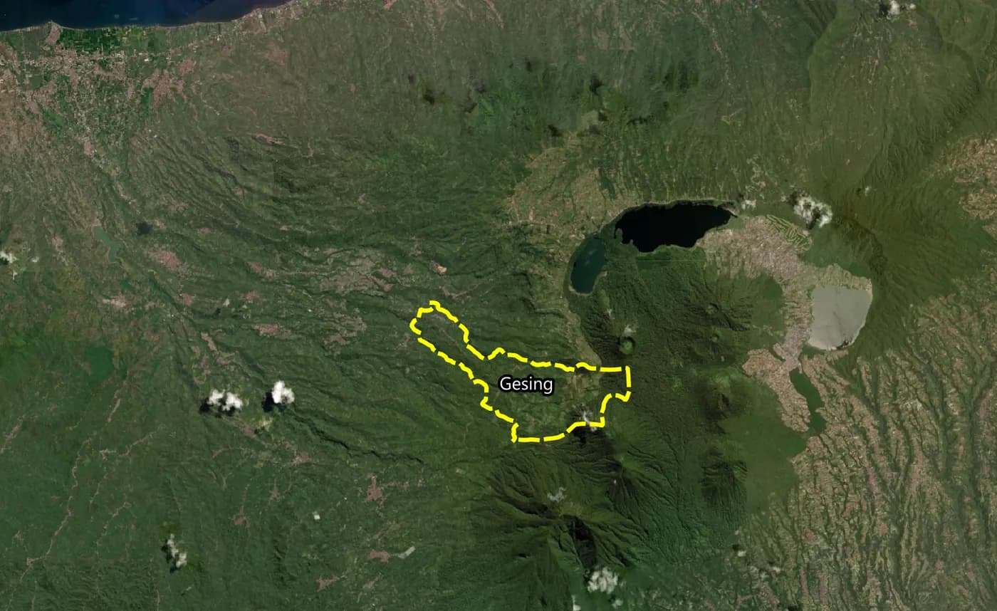 Peta satelit wilayah Desa Gesing