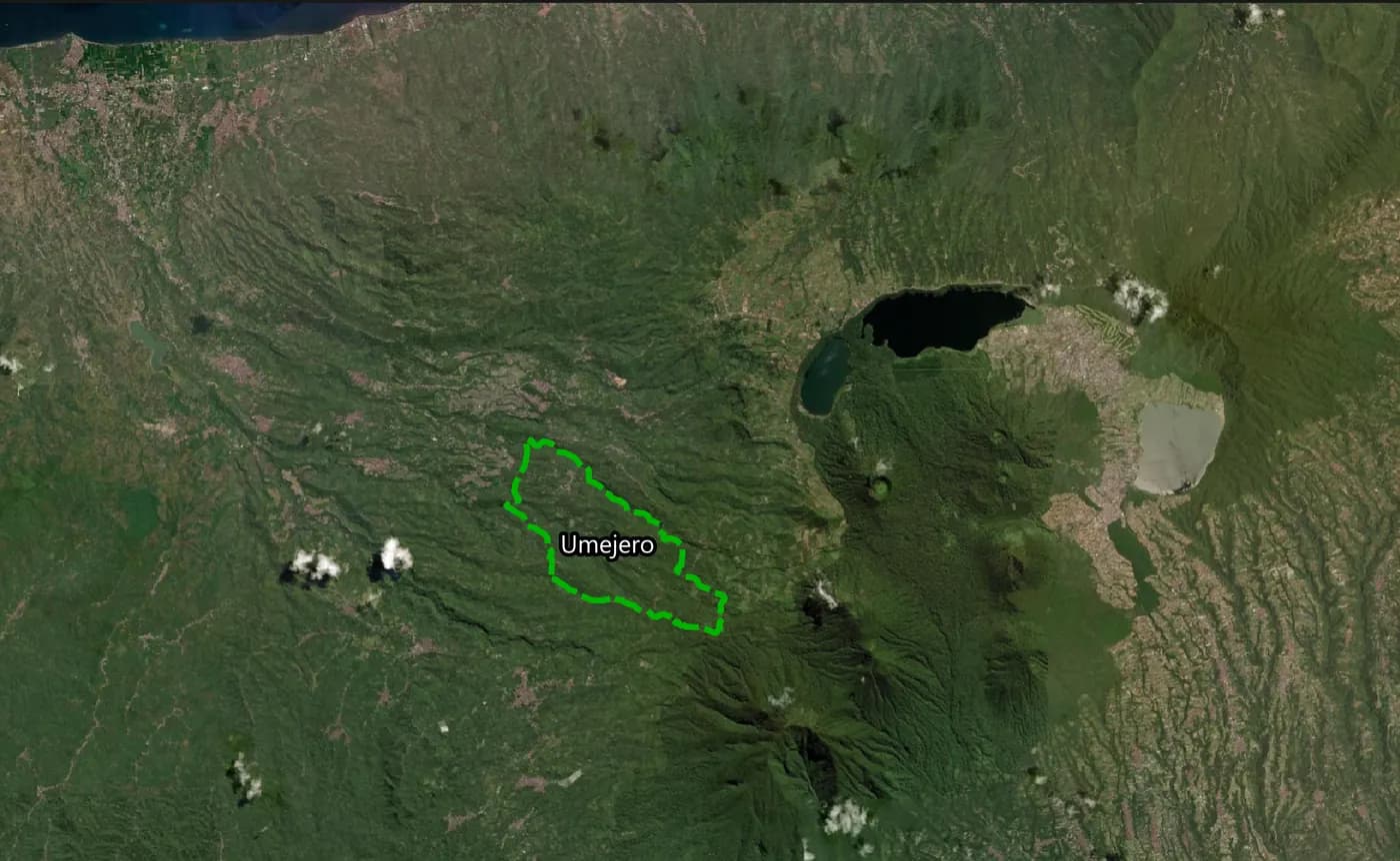 Satellite map of Umejero village